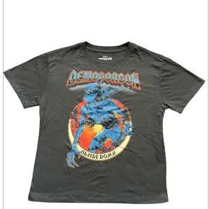 Stranger things,Demogorgon Graphic T-Shirt - gray